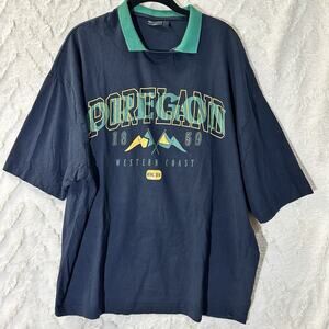 ASOS DESIGN LG Oregon Rugby Athletic Dept. Gorpcore BlokeCore Big Collared Shirt